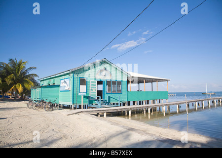 Rainbow grill and bar Caye Caulker Belize Central America Stock Photo