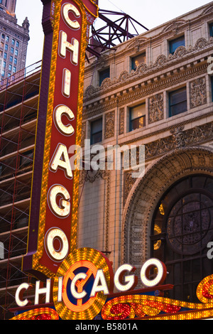 The Chicago Theatre, Theatre District, Chicago, Illinois, United States of America, North America Stock Photo