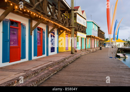 Heritage Quay shopping district in St. John's, Antigua, Leeward Islands, West Indies, Caribbean, Central America Stock Photo