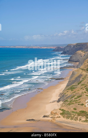 View along the south west coast of Portugal, Costa Vincentina, Algarve, Portugal Stock Photo
