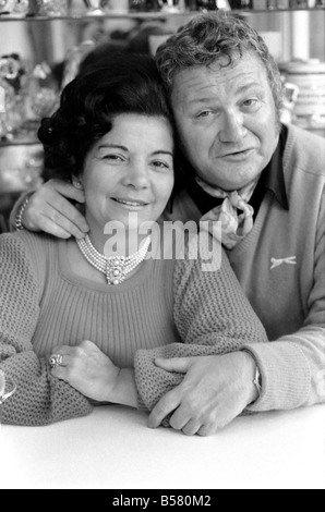 Harry Secombe and wife Myra. January 1975 75-00354-001 Stock Photo