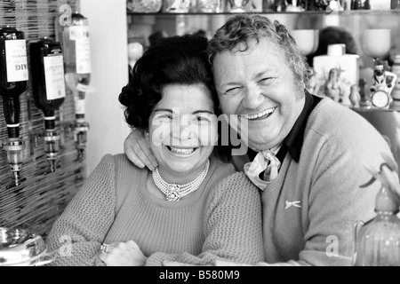 Harry Secombe and wife Myra. January 1975 75-00354-002 Stock Photo