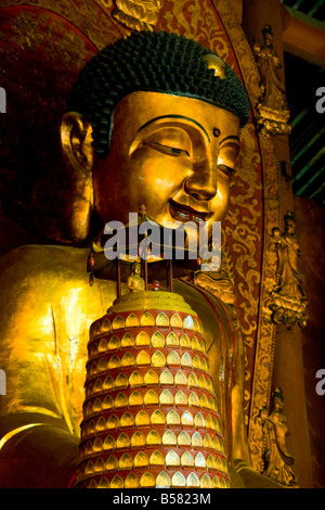Buddhist Temple, statue in interior, Dafo, Guangzhou (Canton), Guangdong, China, Asia Buddhist Temple, statue in interior, Dafo, Guangzhou (Canton), Guangdong, China, Asia