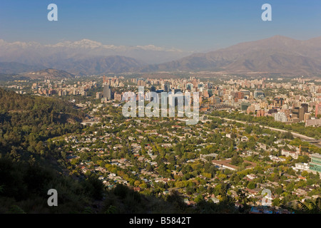 Aerial view of Santiago, Chile, South America Stock Photo