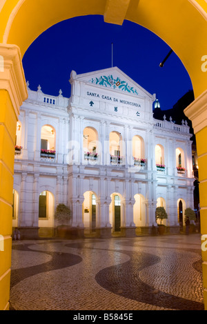 Santa Casa da Misericordia, Senate Square (Largo de Senado), Macau, China, Asia Stock Photo