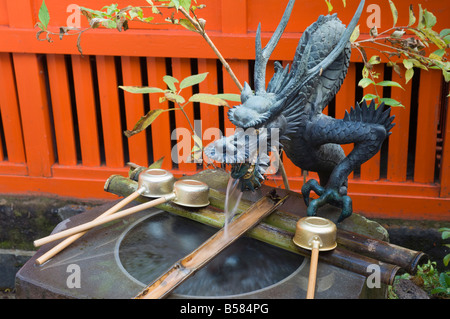 Fountain, Hakone Gongen Shrine, Hakone-Fuji, Central Honshu (Chubu), Japan, Asia Stock Photo