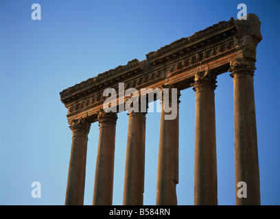 Temple of Jupiter, Baalbek, UNESCO World Heritage Site, Lebanon, Middle East Stock Photo
