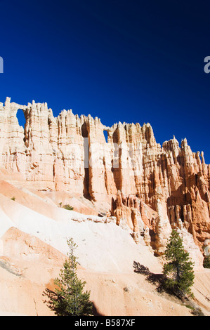 Colourful pinnacles and hoodoos on the Peekaboo Trail in Bryce Canyon National Park, Utah, United States of America Stock Photo