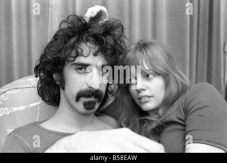 Frank Zappa Composer and musician and wife Gail. January 1971 71-00141-005 Stock Photo
