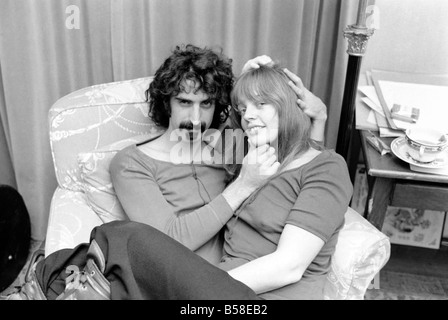 Frank Zappa Composer and musician and wife Gila. January 1971 71-00141 Stock Photo
