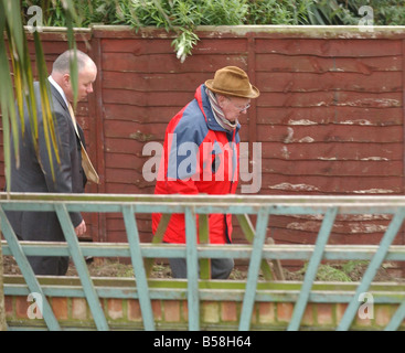 Ian McNicol the father of murdered teenager Dinah McNicol visits the house where his daughters body was found 16 years after she went missing Vicky who was from Redding near Falkirk was discovered in the back garden of the property where Peter Tobin used to live Stock Photo