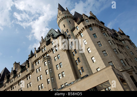 The Fairmont Chateau Laurier Hotel, a limestone building located in the heart of the capital, Ottawa, Ontario Province, Canada Stock Photo