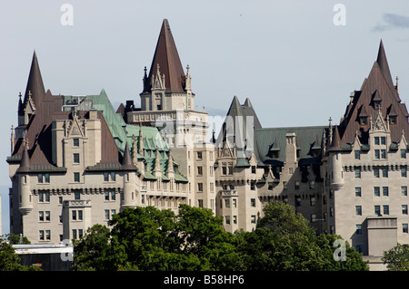 The Fairmont Chateau Laurier Hotel, a limestone building located in the heart of the capital, Ottawa, Ontario Province, Canada Stock Photo