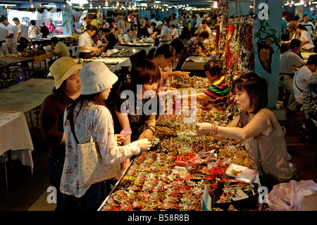 Jian Guo Holiday flower and jade market, Taipei, Taiwan, Republic of China Stock Photo