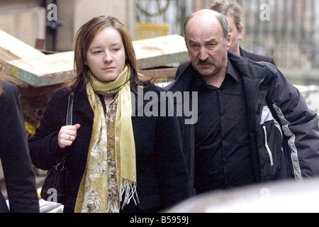 Peter Tobin Murder Trial May 2007 Angelika Kluk trial begins at Edinburgh High Court Sister Aneta Kluk and dad Wladislaw Kluk arrive for the trial Stock Photo