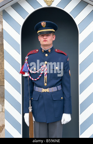 Guard at Prague Castle, Prague, Czech Republic, Europe