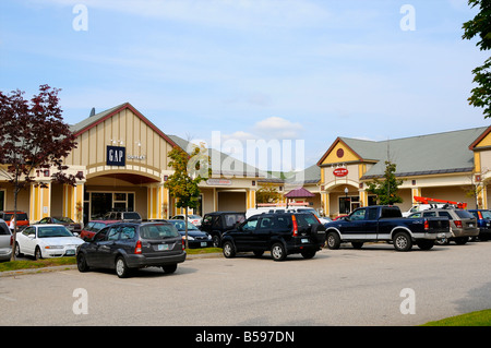 Settler's Green factory outlet stores, North Conway, New Hampshire, USA Stock Photo