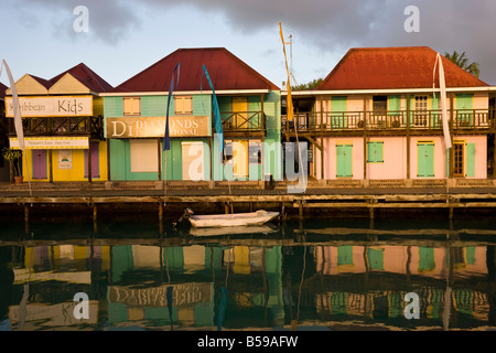 Heritage Quay shopping district in St. John's, Antigua, Leeward Islands, West Indies, Caribbean, Central America Stock Photo