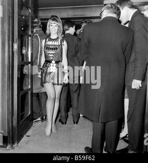 World Premiere of Here we go round the Mulberry bush at the London Pavillion;Actress Carol Dilworth who appears in the film arri Stock Photo