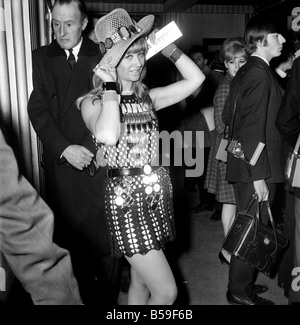 World Premiere of Here we go round the Mulberry bush at the London Pavillion;Actress Carol Dilworth who appears in the film arri Stock Photo