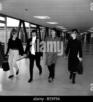 The Beatles leaving Heathrow Airport for India where they will meet ...