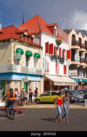 Fort-de-France, Martinique. Rue de la Republique, a Pedestrian Walkway ...