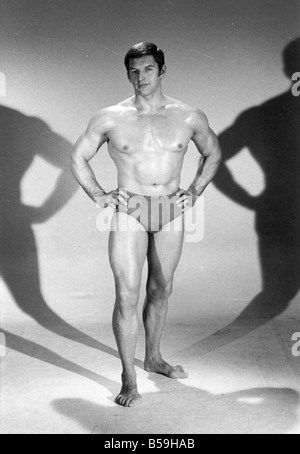 David Prowse, 6ft 7 ins and 19 stone, keep-fit instructor and actor. He played the role of Darth Vader.;March 24th 1970. Stock Photo