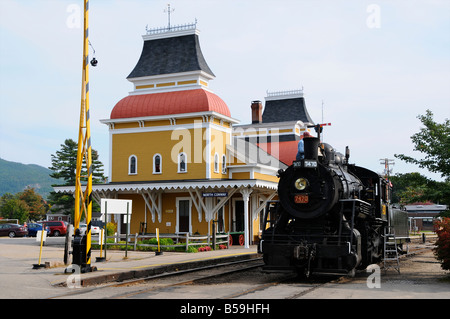 Conway Scenic Railroad, North Conway, New Hampshire, USA Stock Photo