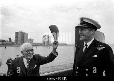 Old: Man: Submarine: Navy: Mr. Jim Chapman (103). March 1975 75-01273-001 Stock Photo