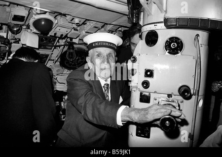 Old: Man: Submarine: Navy: Mr. Jim Chapman (103). March 1975 75-01273-004 Stock Photo
