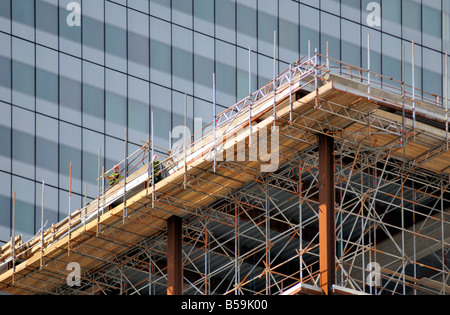 Construction work in the canary wharf area Stock Photo