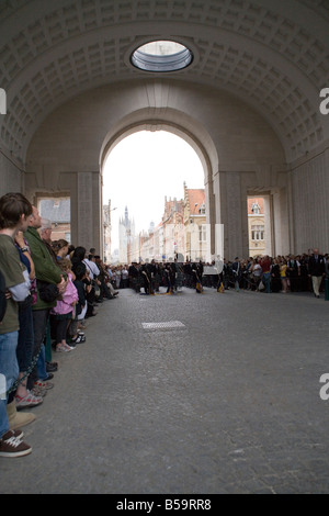 The Last Post Ceremony to remember the British dead of the First World War at the Menin Gate, Ypres, Belgium Stock Photo