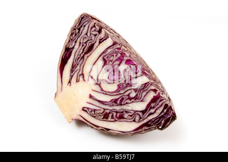 Red cabbage isolated on a white studio background Stock Photo