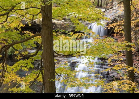 Boston Ohio Brandywine Falls in Cuyahoga Valley National Park Stock Photo