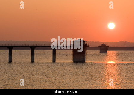 Queen Mother Reservoir at sunset, Berkshire, England Stock Photo