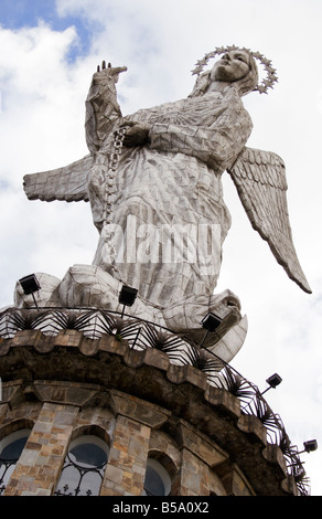 Quito's Madonna El Panecillo Virgin sculpted in 1734 Quito Ecuador South America Stock Photo