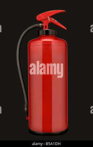 Fire Extinguisher On Black Background Stock Photo