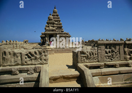 Shore Temple Mahabalipuram UNESCO World Heritage Site Tamil Nadu India Asia Stock Photo