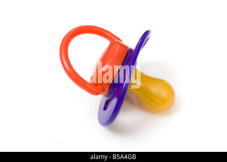 Babies dummy or pacifier isolated on a white studio background Stock Photo