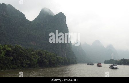 Li River cruise, Guilin Stock Photo
