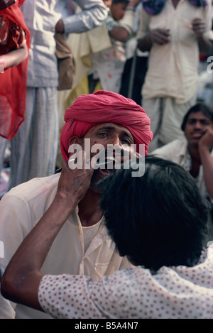 Street dentist Jodhpur Rajasthan state India Asia Stock Photo