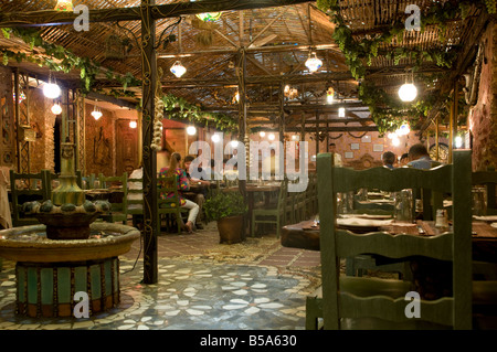 People dining at 'Felfela' restaurant which offers authentic Egyptian food since 1959 in downtown Cairo Egypt Stock Photo