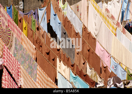 Dhobi or laundry ghats Mumbai Bombay India Asia Stock Photo