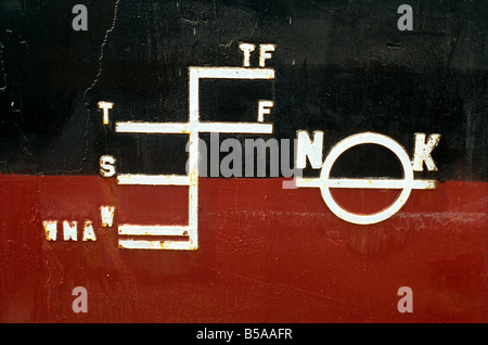 Plimsoll Line on a ship Stock Photo - Alamy