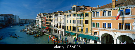 View along Grand Canal from Rialto Bridge Venice UNESCO World Heritage Site Veneto Italy Europe Stock Photo
