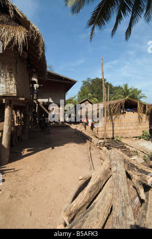 Gom Dturn, a Lao Luong Village in the Golden Triangle area of Laos, Indochina, Southeast Asia Stock Photo