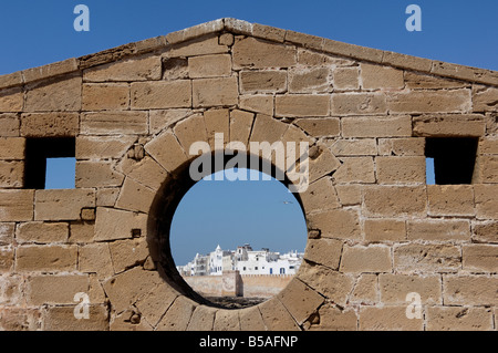 Old waterfront city behind ramparts, Essaouira, historic city of Mogador, Morocco, North Africa, Africa Stock Photo