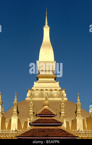 That Luang stupa, the largest in Laos, built in 1566 by King Setthathirat, Vientiane, Laos, Indochina, Southeast Asia Stock Photo