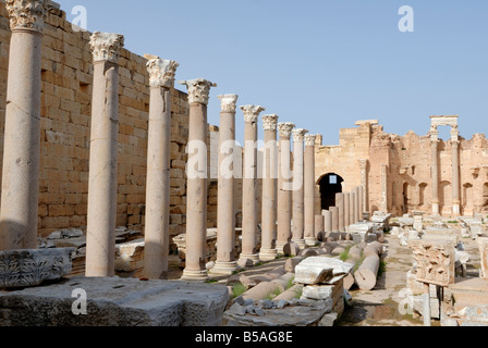 Severan Basilica, Leptis Magna, UNESCO World Heritage Site, Libya, North Africa, Africa Stock Photo