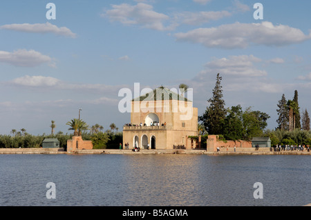 The Menara gardens, where the Almoravides built a huge pool in the center of the gardens, Marrakesh, Morocco, Africa Stock Photo